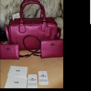 Coach purse, wallet and small wristlet brand new